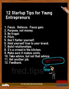 Entrepreneur 12 tips